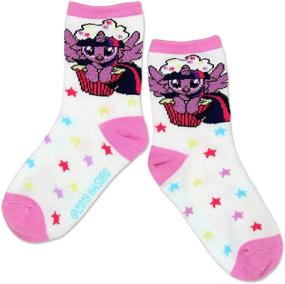 img 1 attached to 🧦 My Little Pony Girls 5-pack Crew Socks: Size 7-10 (Sock: 4-6), White Crew