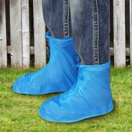 👢 durable reusable waterproof plastic overshoes galoshes: ultimate protection for your shoes! логотип