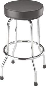 img 4 attached to 🪑 Industrial Style Swivel Bar Stool: Black Padded Seat, Chrome Legs - BIG RED Torin