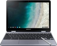 🔍 samsung plus 2-in-1 chromebook: 12.2" touch-screen, intel celeron, 4gb ram, 32gb storage - stealth silver logo