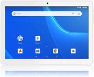 📱 10 inch android tablet, 5g wifi, 16gb storage, google certified, android 8.1 go, dual camera, bluetooth, gps - silver logo
