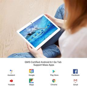 img 3 attached to 📱 10 Inch Android Tablet, 5G WiFi, 16GB Storage, Google Certified, Android 8.1 Go, Dual Camera, Bluetooth, GPS - Silver