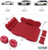 inflatable car air mattress – tophort car travel bed for sleeping in cars, fits most models – ideal for camping, hiking, trips, and outdoor activities (black) logo