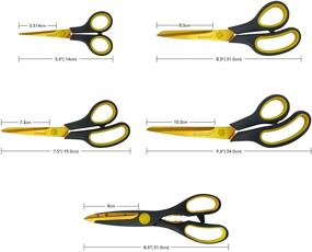 img 3 attached to ✂️ Versatile Titanium Soft Grip Household Scissors for Multiple Uses