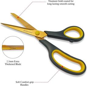 img 2 attached to ✂️ Versatile Titanium Soft Grip Household Scissors for Multiple Uses