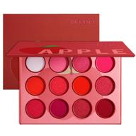 💄 de’lanci red pink eyeshadow palette: professional, high pigmented 12 colors, waterproof and cruelty free logo