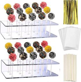 img 4 attached to 🍭 KKOBHO Acrylic Lollipop Holder Metallic - A Sleek and Efficient Display Solution