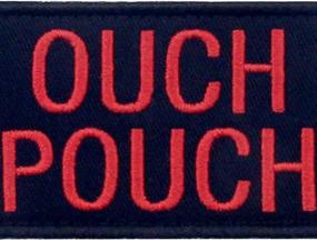 img 3 attached to 🔴 Red & Black Ouch Pouch Embroidered Patch: Tactical Moral Applique with Fastener Hook & Loop Emblem