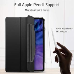 img 2 attached to 📱 ESR Yippee Trifold Smart Case for iPad Pro 11 2020 - Black | With Screen Protector, Auto Sleep/Wake, Pencil Wireless Charging Support | Lightweight Stand Case Cover with Clasp