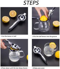 img 1 attached to 🍋 Piduules Manual Lemon Squeezer, Handheld Anti-Rust Metal Citrus Juicer with Press, Lemon Lime Squeezer for Juice Making or Cooking (2.75-Inch Bowl Diameter)