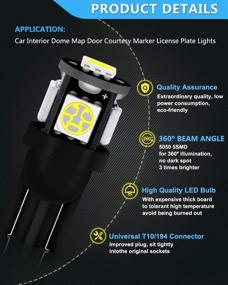 img 1 attached to Qoope 194 LED Bulbs Motorcycle & Powersports