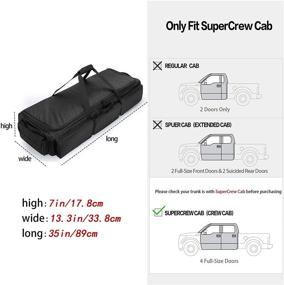 img 2 attached to 🚗 Black Under Seat Storage Bag for SuperCrew Cab Trucks - SAMDEW Under Seat Organizer with 4 Detachable Inner Dividers & Anti-slip Bottom, Perfect Fit for Crew Cab (Full Size Trucks)