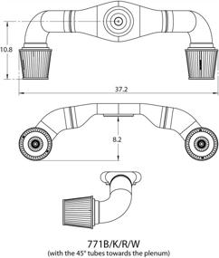 img 1 attached to 🔧 Spectre Performance 771 Low Profile Dual Plenum Kit 45°/90° Tube