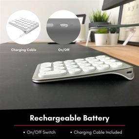 img 2 attached to 💻 Macally Rechargeable Wireless Numeric Keypad for Laptop and Desktop - Efficient Data Entry - Sleek Bluetooth Number Pad for Mac, MacBook Pro/Air, iMac, Windows, Surface Pro, etc.