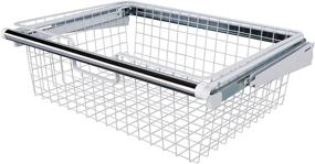 img 3 attached to Rubbermaid Sliding Basket for Closet Drawer Organization, Durable Slide Out Basket, White - Configurations