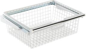 img 2 attached to Rubbermaid Sliding Basket for Closet Drawer Organization, Durable Slide Out Basket, White - Configurations