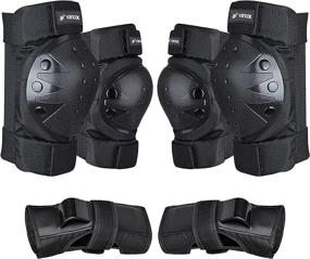 img 4 attached to 🛹 Vancok Knee Pads and Protective Gear Set - Ultimate Safety for Skateboarding, Roller Skating, Cycling, and More!