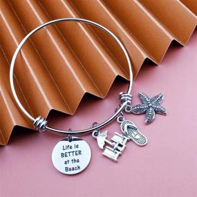 img 2 attached to Embrace the Beach: Life is Better with our Beach Bracelet, a Perfect Beach Lover Gift with Stunning Beach Themed Jewelry, an Ideal Summber Ocean Bracelet