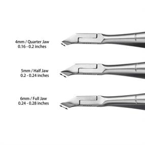 img 2 attached to 💅 Professional Stainless Steel Cuticle Nippers by Rui Smiths - Spanish Handle, Rounded Box Joint, Matte Chrome Plated, Single Spring - 4mm Jaw/Quarter Jaw