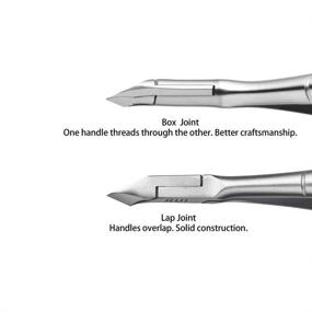 img 1 attached to 💅 Professional Stainless Steel Cuticle Nippers by Rui Smiths - Spanish Handle, Rounded Box Joint, Matte Chrome Plated, Single Spring - 4mm Jaw/Quarter Jaw