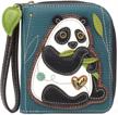 chala panda zip around wallet wristlet logo