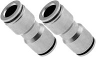 💧 vixen air ptc straight union/joint fittings for 3/8" od hoses - bundle of two (vxa8238-2) logo