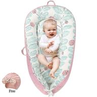 👶 ultimate co-sleeping solution: baby nest for 0-12 months pink newborn lounger & portable bassinet - cosleeper for safe and comfortable toddler sleeping logo