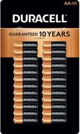 48-pack of duracell coppertop aa alkaline batteries for optimal performance logo