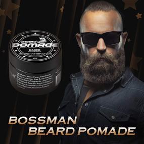 img 2 attached to Bossman Beard Pomade: Ultimate Hold and Moisture for Hair, Beard, and Moustache - Made in USA (Unscented)