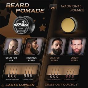 img 3 attached to Bossman Beard Pomade: Ultimate Hold and Moisture for Hair, Beard, and Moustache - Made in USA (Unscented)