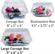 boutonniere flower box clear prom wedding corsage craft container | crafting ebook included - 10 count logo