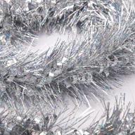 sparkly silver christmas tinsel twist garland, 19.7ft - thick & soft party hanging ornaments for ceiling and tree decorations - ipegtop логотип