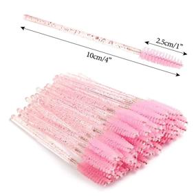 img 3 attached to 300 Pieces Disposable Spiral Eyelash Brushes – Multi-color Mascara Wands for Eyelash Extensions and Eyebrows - Portable Makeup Applicator Kit (Multi-color-1)