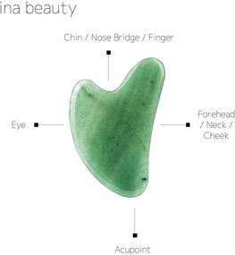 img 1 attached to 🧡 Natural Jade Stone Gua Sha Heart by Ina Beauty - Facial Lifting, Puffiness Reduction, and Tightening