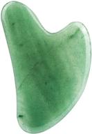 🧡 natural jade stone gua sha heart by ina beauty - facial lifting, puffiness reduction, and tightening logo