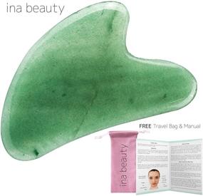 img 3 attached to 🧡 Natural Jade Stone Gua Sha Heart by Ina Beauty - Facial Lifting, Puffiness Reduction, and Tightening