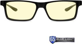 img 3 attached to GUNNAR Blue Light Reading Glasses (Pwr +2.5) - Vertex, Onyx, Amber Tint - Blocks 65% Blue Light for Enhanced Eye Protection