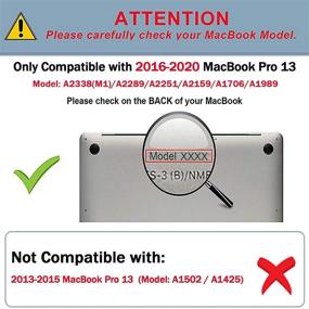 img 3 attached to 📦 TECOOL Crystal Clear MacBook Pro 13 Inch Case (2016-2020 Release) with Keyboard Cover - Slim Hard Shell Cover for MacBook Pro 13 Touch Bar | Model: A2338 M1 A2289 A2251 A2159 A1989 A1706