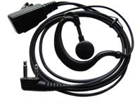 🎧 top-rated g shape earpiece for icom radio ic-v8 v80 v80e v82 v85 f4026 f3g f4g f11 f11s f14 f14s f21 f21s f24 f24s – earhook headset with high-quality mic 2 pin logo