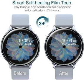 img 3 attached to 📱 6-Pack Screen Protector for Samsung Galaxy Watch 4 44mm / Galaxy Watch Active 2 44mm – Maximum Coverage, Crystal Clear, Case-Friendly, Flexible Film for SmartWatch