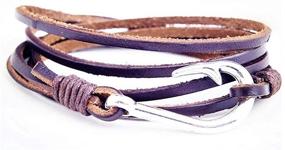 img 2 attached to JOYID Bracelet Multi Layer Handwork Men Brown