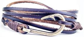 img 4 attached to JOYID Bracelet Multi Layer Handwork Men Brown
