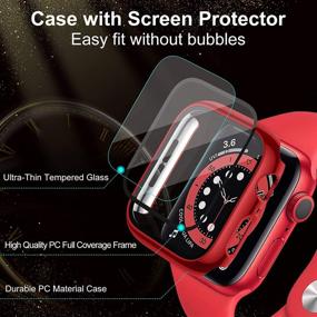 img 3 attached to Liwin 3-Pack Tempered Glass Screen Protector Cases Compatible With Apple Watch SE / Series 6 / 5 / 4 40Mm