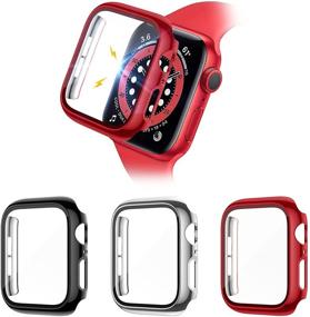 img 4 attached to Liwin 3-Pack Tempered Glass Screen Protector Cases Compatible With Apple Watch SE / Series 6 / 5 / 4 40Mm