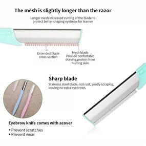 img 3 attached to Precision Facial Shaver & Eyebrow Trimmer Razor Set - Dermaplaning Tool with 5 Razors, Includes Eyebrow Tweezer - Face Hair Remover for Women