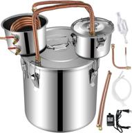 doniks 5 gallon steel water alcohol distiller with copper tube - diy whisky gin brandy making kit, home brewing equipment with build-in thermometer logo