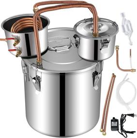 img 4 attached to Doniks 5 Gallon Steel Water Alcohol Distiller with Copper Tube - DIY Whisky Gin Brandy Making Kit, Home Brewing Equipment with Build-in Thermometer