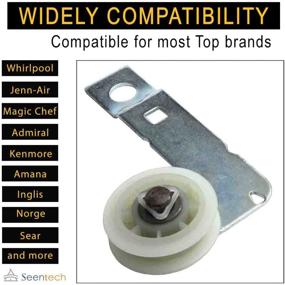 img 2 attached to 🔧 W10837240 Dryer Idler Pulley with Bracket - High-Quality Replacement for Whirlpool Kenmore Maytag Dryer - Replaces: 279640 W10118756 W10547290 PS11726337 3387372 3388674, W10118754