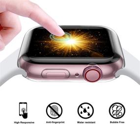 img 1 attached to 📱 GEAK 3 Пакет чехла для Apple Watch 38 мм: защита высокой чувствительности с полной защитой бампера для iWatch серии 3/2/1 (3 прозрачный)