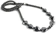 💎 mrc heart shaped black hematite necklace for chakra balance - ideal for adults, teens, and children with storage pouch logo